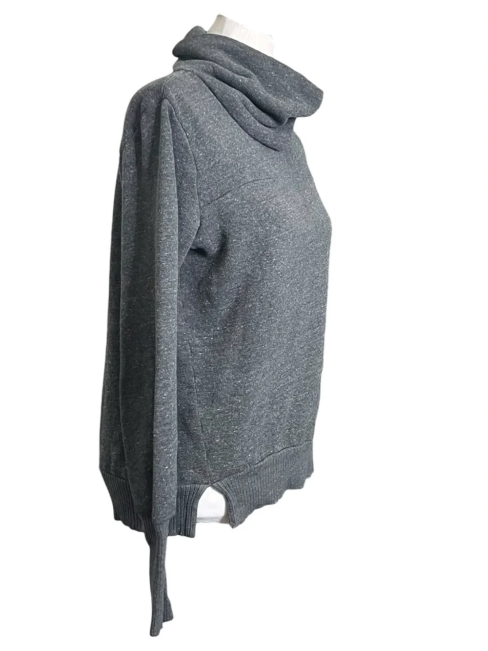 ALO Yoga‎ Haze Funnel Neck Women's Small Gray Athleisure Cozy Thumbholes Chic